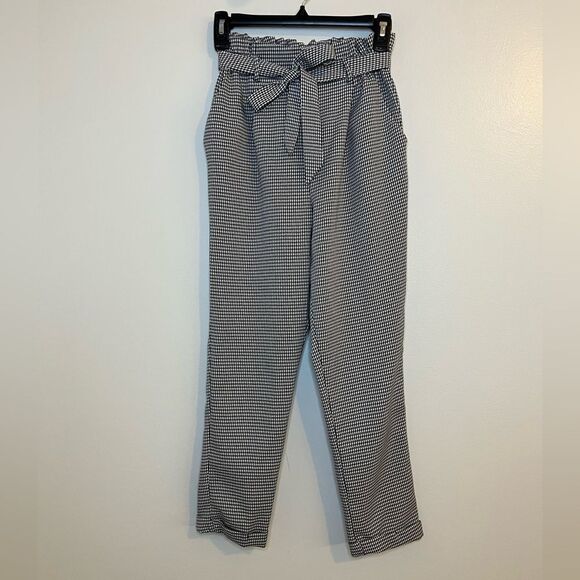 Sienna Sky Black and White Checkered Pull On Pants Size XS - Picture 1 of 5